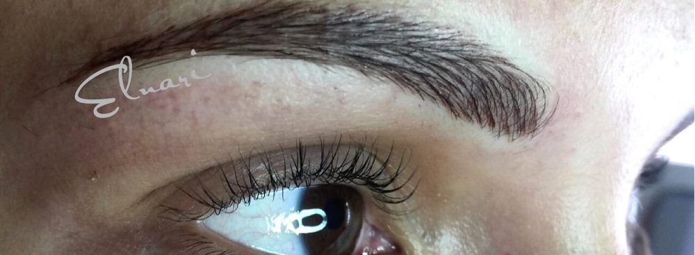 Fuller brows and lifted lashes after